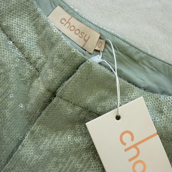 NWT Mint Sequin Cropped Wide Leg Pants - Picture 5 of 9